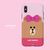 LINE FRIENDS iPhone SE(第3世代)/SE(第2世代)/8/7用ケース フェイス チョコ KCL-DPF002-イメージ10