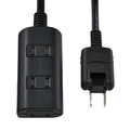 エルパ 雷ガード 扉付きタップラン 0．5m ブラック WBT-N3005SB(BK)