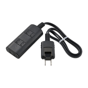 エルパ 雷ガード 扉付きタップラン 0．5m ブラック WBT-N3005SB(BK)-イメージ3