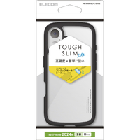 エレコム iPhone 16用TOUGH SLIM LITE ハイブリッドケース フレームカラー ブラック PM-A24ATSLFCBK