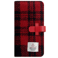 SLG Design iPhone XR用ケース Harris Tweed Diary レッド×ブラック SD13718I61