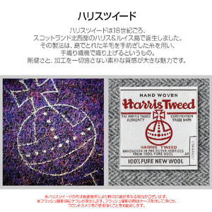 SLG Design iPhone XR用ケース Harris Tweed Diary レッド×ブラック SD13718I61-イメージ6