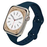 ラスタバナナ Apple Watch Ultra/Series 8/7/6/5/4/3/SE(第2世代)/SE [49/45/44/42mm]用シリコンスタンダードバンドSlim ネイビー RBAWSS7452NV