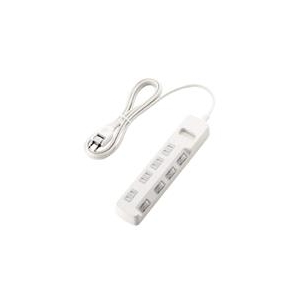 エレコム ほこり防止シャッター付 雷ガードタップ(4個口・2.5m) ホワイト T-K6A-2425WH エレコム ほこり防止シャッター付 雷ガードタップ(4個口・2.5m) ホワイト T-K6A-2425WH
