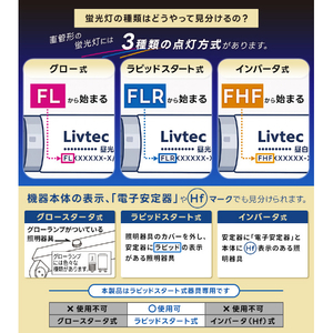 Livtec 40形 直管形LEDランプ ラピッドスタート式 昼光色 1本入り LW-LT40RT-D-イメージ6