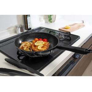 ＬＩＶ ＰＬＵＳ ベストコ フライパン 26cm ガス火専用 大理石柄 FCE243W-NX-112-イメージ2