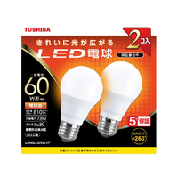 東芝 LED電球 E26口金 全光束810lm(7．8W一般電球タイプ) 電球色相当 2個パック LDA8LG60V1P