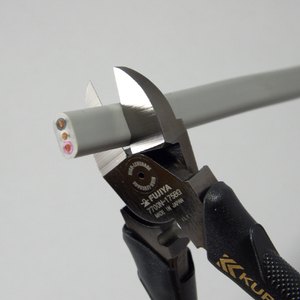 フジ矢 電工名人偏芯薄刃ニッパ（黒金） ストレート刃 7700N-175BG-イメージ5