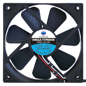 アイネックス ケース用ファン 120mm 超静音タイプ OMEGA TYPHOON CFZ-120SB-イメージ1
