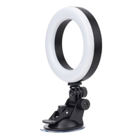 グリーンハウス GH-CSL48F-BK LEDリングライト 吸盤スタンド付き