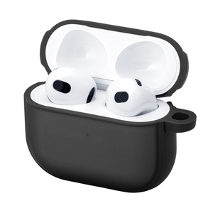 musashino LABEL AirPods(第3世代)用ハイブリッドカバー ブラック CP-AP3C3/B-イメージ3