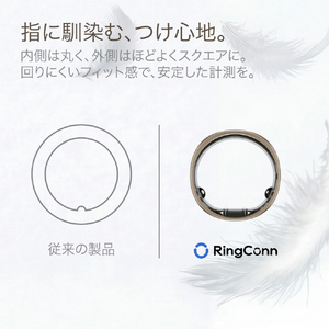 RingConn RingConn(リンコン)Gen 3 US10号 マットブラック RCP-01-125011015-イメージ9