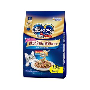 ユニ・チャーム 銀のスプーン 贅沢3種の素材仕立て まぐろ・かつお・白身魚味 1.0kg FCJ137J-イメージ1