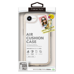PGA iPhone 16e用エアクッションケース モカ PG-25KAR02BE-イメージ1