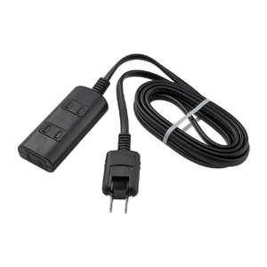エルパ 雷ガード扉付きタップラン 3個口2m ブラック WBT-N3020SB(BK)-イメージ3