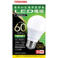 東芝 LED電球 E26口金 全光束810lm(7．3W一般電球 全方向タイプ) 昼白色相当 LDA7NG60V1