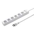 サンワサプライ シャッタータップ(3P・6個口・2．5m) TAP-SH3625MG3P