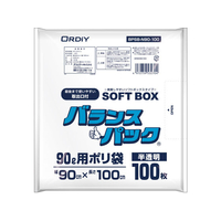 オルディ バランスパックSOFTBOX 90L 半透明 100枚 FCK1564-BPSB-N90-100