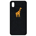 Design Skin iPhone XS Max用ケース CORDUROY BOUCLE BARTYPE ジラフ/ブラック DSK14721I65
