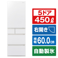 パナソニック 【右開き】450L 5ドア冷蔵庫 サテンオフホワイト NR-E459PX-W