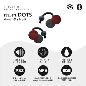 NTTソノリティ イヤホン nwm Dots Burgundy Red MBE002RA-イメージ2