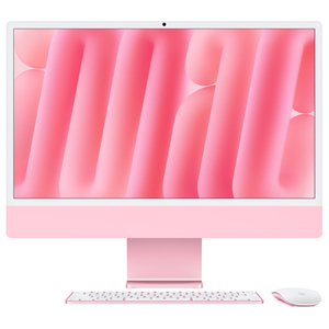 Apple 24インチiMac Retina 4．5Kディスプレイモデル： 10コアCPUと10コアGPUを搭載したApple M4チップ, 16GB, 256GB SSD ピンク MWV43J/A-イメージ1