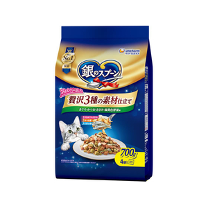 ユニ・チャーム 銀のスプーン 贅沢3種の素材仕立て まぐろ・かつお・ささみ・野菜味 700g FCJ138J-イメージ1