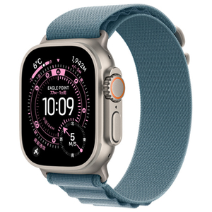 Apple Apple Watch Ultra 3(GPS + Cellularモデル)- 49mm Apple Watch Ultra 3 ナチュラルチタニウムケースとライトブルーアルパインループ - L MEWP4J/A-イメージ1