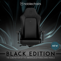 noblechairs ゲーミングチェア HERO - BLACK EDITION(ヒーロー ブラックエディション) マットブラック NBLHROPUBEDSGLED