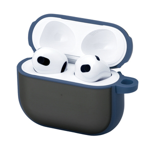musashino LABEL AirPods(第3世代)用ハイブリッドカバー ネイビー CP-AP3C3/N-イメージ3