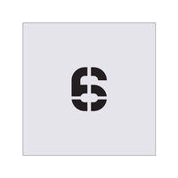 アイマーク ステンシル 6 文字サイズ50×40mm FC141JA-4341252