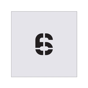 アイマーク ステンシル 6 文字サイズ50×40mm FC141JA-4341252-イメージ1