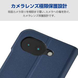 エレコム Google Pixel 10a用手帳型ケース 薄型 磁石付 極限 ネイビー PM-P261PLFUKNV-イメージ3