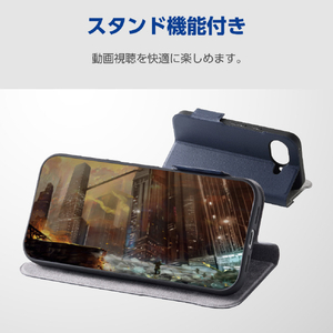 エレコム Google Pixel 10a用手帳型ケース 薄型 磁石付 極限 ネイビー PM-P261PLFUKNV-イメージ6
