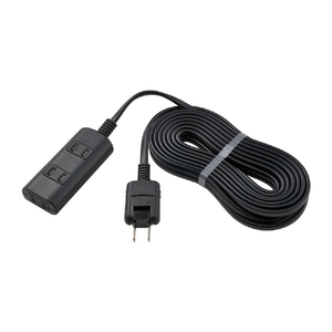 エルパ 雷ガード扉付きタップラン3個口5m ブラック WBT-N3050SB(BK)-イメージ3