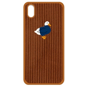 Design Skin iPhone XS Max用ケース CORDUROY BOUCLE BARTYPE ダック/ブラウン DSK14722I65-イメージ1