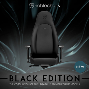 noblechairs ゲーミングチェア ICON - BLACK EDITION(アイコン ブラックエディション) マットブラック NBL-ICN-PU-BED-SGL-ED-イメージ1
