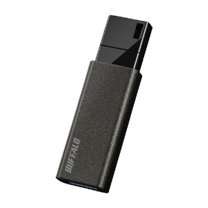 BUFFALO USB3．2(Gen1)USBメモリ ノック式 64GB オリジナル ブラック RUF3-KSE64GA-BK-イメージ2