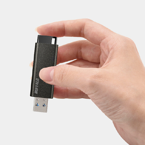 BUFFALO USB3．2(Gen1)USBメモリ ノック式 64GB オリジナル ブラック RUF3-KSE64GA-BK-イメージ5