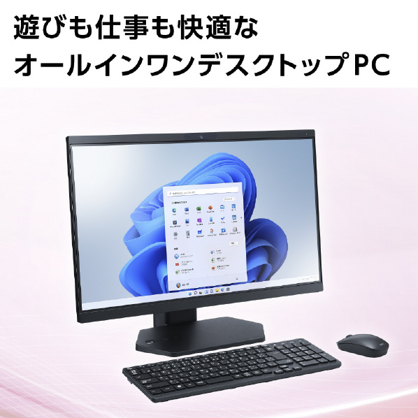 NEC 一体型デスクトップパソコン e angle select LAVIE A23 ファインブラック PC-A2365GAB-E3 PC A2365GAB Home AMD グラフィックス Type USB Gen