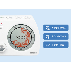 ＧＤＴ 勉強タイマー ミライタイマー(アナログ時計付き) ホワイト LTS3001BWH-イメージ2