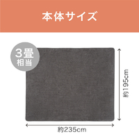 コイズミ 電気カーペット カバー付きセット 洗えるカバー 3畳相当 240×20 ラグマット 洗える ホットカーペットカバー-モリス 3畳 240x200cm