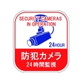 日本緑十字社 緑十字/ステッカー標識 防犯カメラ・24時間監視 100×90 5枚組 FC601GH-1605677