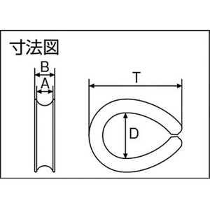 水本機械製作所 ステンレス A型シンブル 使用ロープ径8mm FC472FH-3788253-イメージ3