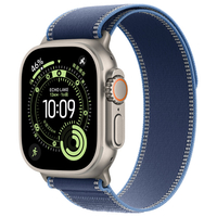 Apple Apple Watch Ultra 3(GPS + Cellularモデル)- 49mm Apple Watch Ultra 3 ナチュラルチタニウムケースとブルー/ブライトブルートレイルループ - M/L MEWU4J/A
