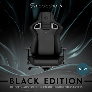 noblechairs ゲーミングチェア EPIC - BLACK EDITION(エピック ブラックエディション) マットブラック NBL-PU-BLA-005-ED-イメージ1
