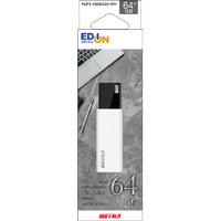 BUFFALO USB3．2(Gen1)USBメモリ ノック式 64GB オリジナル ホワイト RUF3-KSE64GA-WH