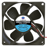 アイネックス ケースファン 80mm 超静音タイプ OMEGA TYPHOON CFZ-80SB