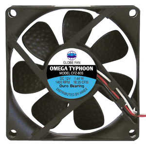 アイネックス ケースファン 80mm 超静音タイプ OMEGA TYPHOON CFZ-80SB-イメージ1