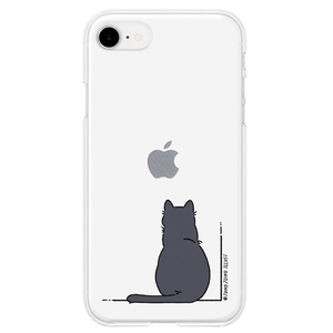 AKAN iPhone SE(第3世代)/SE(第2世代)/8/7用ソフトクリアケース KURONEKO AK22724ISE3-イメージ1